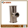 SS304 Sanitary Stainless Steel Tri Clamp Reducing Tee